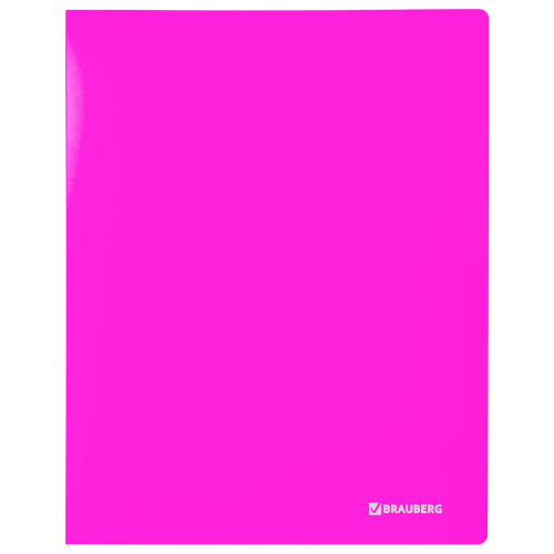 Папка 40 вкладышей BRAUBERG "Neon", 25 мм, неоновая розовая фото 2