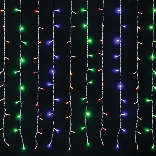 Электрогирлянда светодиодная ЗОЛОТАЯ СКАЗКА "Занавес", 304 лампы, 2х2 м, многоцветная, контроллер фото 8