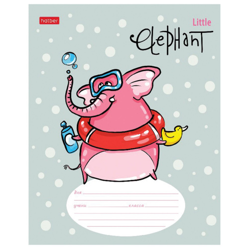 Тетрадь HATBER Little Elephant, 12л., линия, обложка картон фото 6