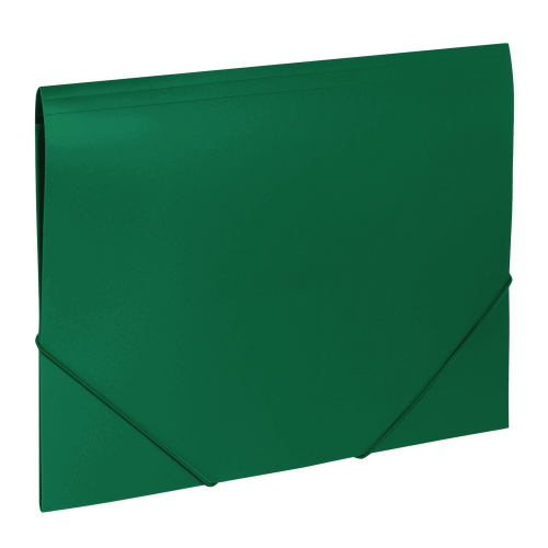Папка на резинках BRAUBERG "Office", до 300 листов, 500 мкм, зеленая