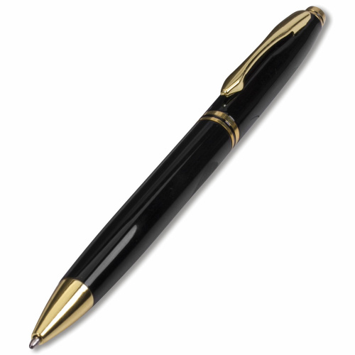 Ручка подарочная шариковая BRAUBERG "De Luxe Black", корпус черный, линия письма 0,7 мм, синяя фото 5