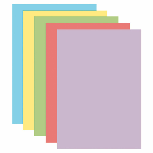 Бумага цветная DOUBLE A, А4, 80 г/м2, 500 л. (5 цветов x 100 листов), микс пастель фото 5