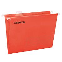 Подвесные папки STAFF, А4 (350х240мм) до 80 л., 10 шт., красные, картон