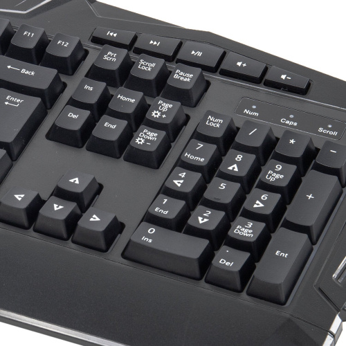 Клавиатура проводная игровая SONNEN Q9M, USB, 104 клавиши + 10 мультимедийных, RGB, черная фото 3