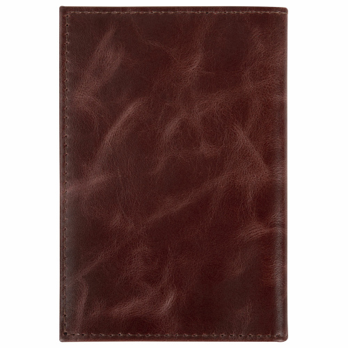 Обложка для паспорта натуральная кожа пулап, "Passport", кожаные карманы, коричневая, BRAUBERG фото 9