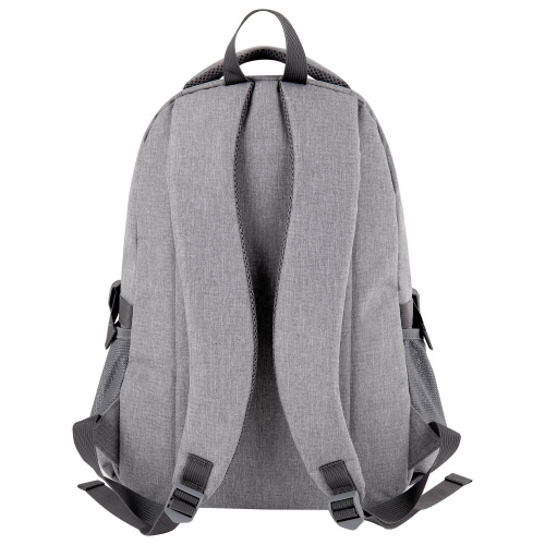 Рюкзак BRAUBERG, 46х31х18 см, универсальный, 3 отделения, светло-серый фото 3