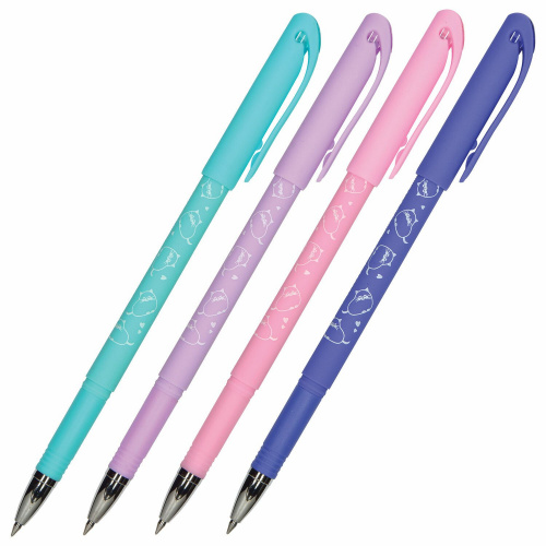 Ручка стираемая гелевая BRUNO VISCONTI Кошечка, узел 0,5 мм, линия письма 0,3 мм, синяя