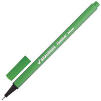 Ручка капиллярная (линер) BRAUBERG "Aero", трехгранная, линия письма 0,4 мм, светло-зеленая