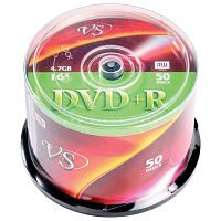 Диски DVD+R VS, 4,7 Gb, 16x, 50 шт.