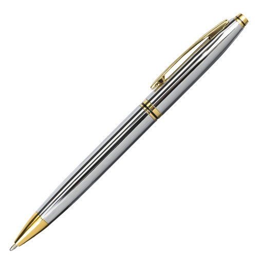Ручка подарочная шариковая BRAUBERG "De Luxe Silver", корпус серебристый, линия письма 0,7 мм, синяя фото 3
