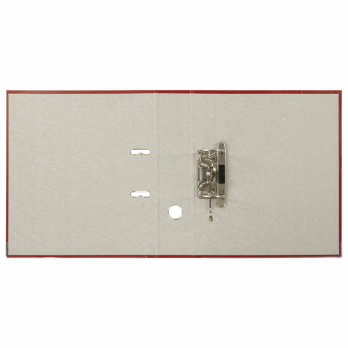 Папка-регистратор BRAUBERG, покрытие пластик, 75 мм, с уголком, красная фото 6