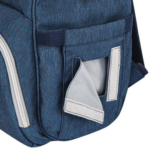 Рюкзак для мамы BRAUBERG MOMMY, 40x26x17 см, с ковриком, крепления на коляску, термокарманы, синий фото 9