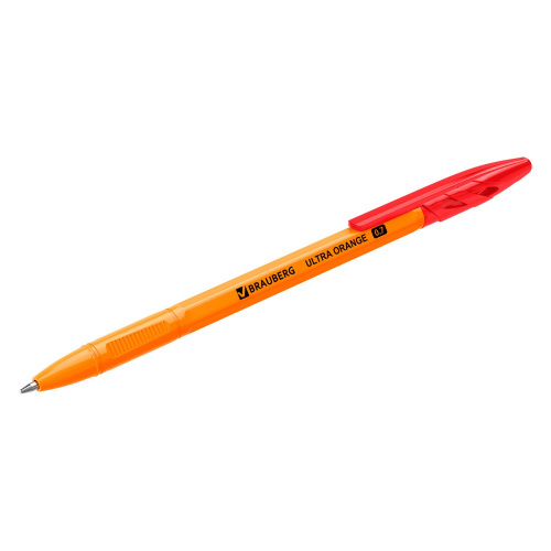 Ручка шариковая BRAUBERG "ULTRA ORANGE", узел 0,7 мм, красная фото 10