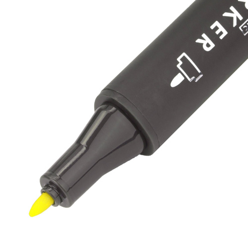 Маркер для скетчинга двусторонний BRAUBERG ART CLASSIC, 1 мм-6 мм , желтый флуоресцентный фото 8