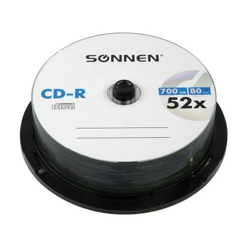 Диски CD-R SONNEN, 700 Mb, 52x, 25 шт. фото 6