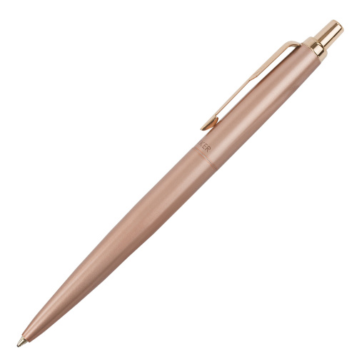 Ручка шариковая PARKER "Jotter XL Monochrome Pink Gold PGT", корпус "розовое золото", сталь, синяя фото 2