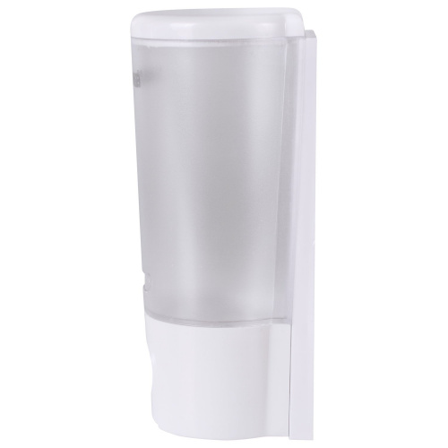 Диспенсер для жидкого мыла LAIMA, 0,38 л, белый (матовый), ABS-пластик, наливной фото 6
