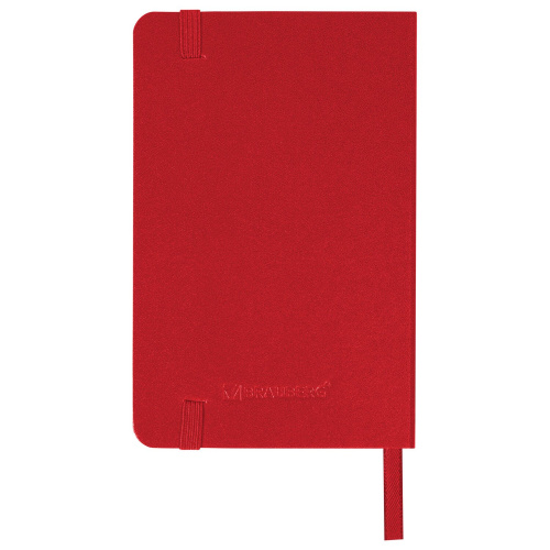 Блокнот МАЛЫЙ ФОРМАТ (96х140 мм) А6, BRAUBERG ULTRA, балакрон, 80 г/м2, 96 л., клетка, красный фото 4