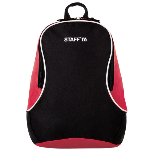 Рюкзак STAFF FLASH, 40х30х16 см, универсальный, черно-красный фото 4