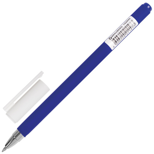 Ручка гелевая BRAUBERG "Matt Gel", СИНЯЯ, корпус soft-touch, линия 0,35 мм фото 8