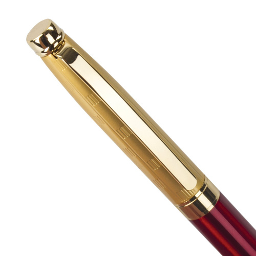 Ручка подарочная шариковая GALANT "Bremen", корпус бордовый с золотистым, золотистые детали, синяя фото 3