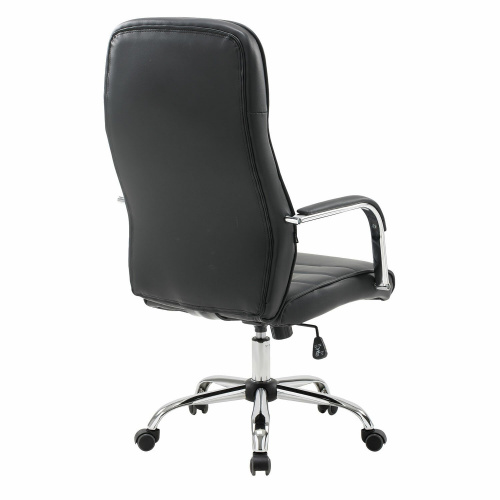 Кресло офисное BRABIX "Stark EX-547", экокожа, хром, черное фото 5