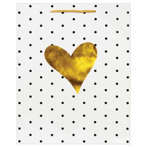 Пакет подарочный ЗОЛОТАЯ СКАЗКА "Золотое сердце", 26x12,7x32,4 см, ламинированный фото 5