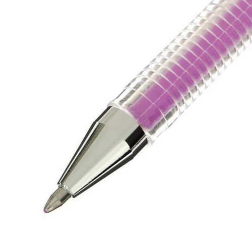 Ручка гелевая CROWN "Hi-Jell Pastel", фиолетовая пастель, 0,8 мм, линия письма 0,5 мм фото 3