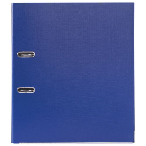 Папка-регистратор BRAUBERG, покрытие пластик, 50 мм, с уголком, синяя фото 2