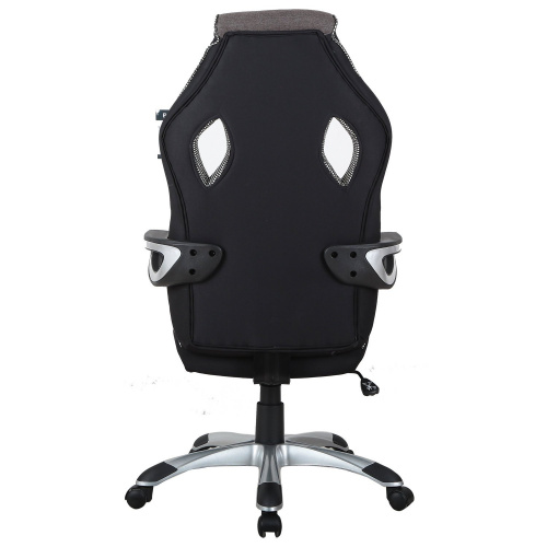 Кресло компьютерное BRABIX "Techno GM-002", ткань, черное/серое, вставки белые фото 2