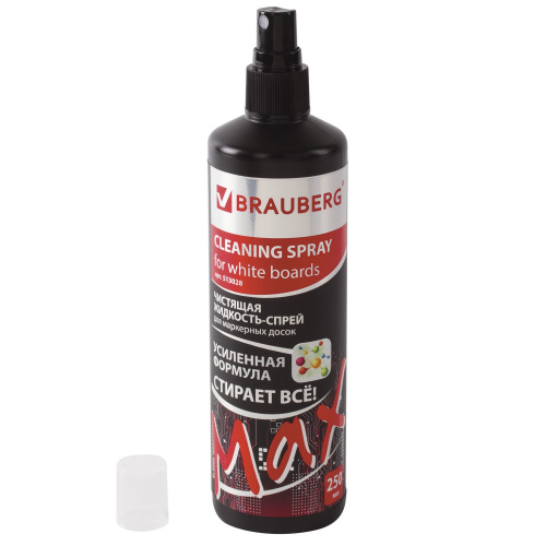 Чистящая жидкость-спрей для маркерных досок BRAUBERG TURBO MAX, 250 мл фото 5