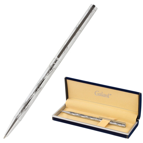 Ручка подарочная шариковая GALANT "ASTRON SILVER", корпус серебристый, детали хром, синяя