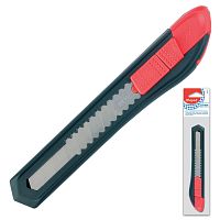 Нож канцелярский MAPED "Start", 18 мм, фиксатор, корпус черно-красный, европодвес