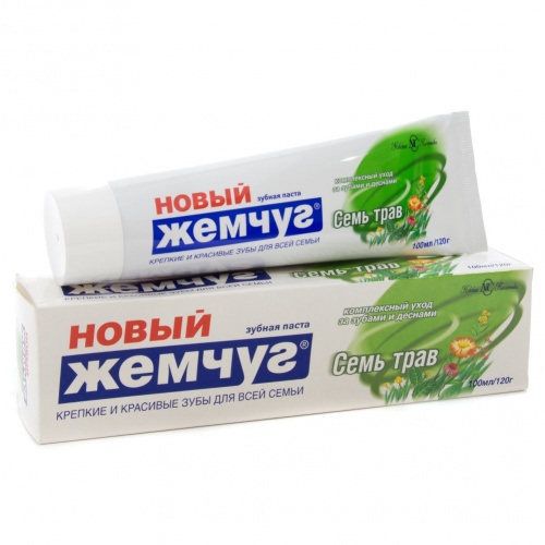 Зубная паста "Новый Жемчуг" Семь Трав 100 мл
