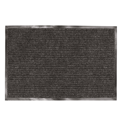 Коврик входной ворсовый влаго-грязезащитный LAIMA, 90х120 см, ребристый, толщина 7 мм, черный фото 2