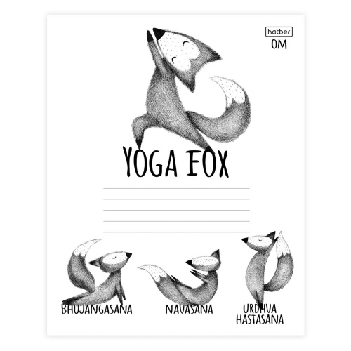 Тетрадь HATBER "Animals Yoga", 24л., клетка, обложка картон фото 6