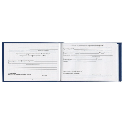 Бланк документа STAFF "Зачетная книжка для среднего профессионального образования", 101х138 мм фото 3