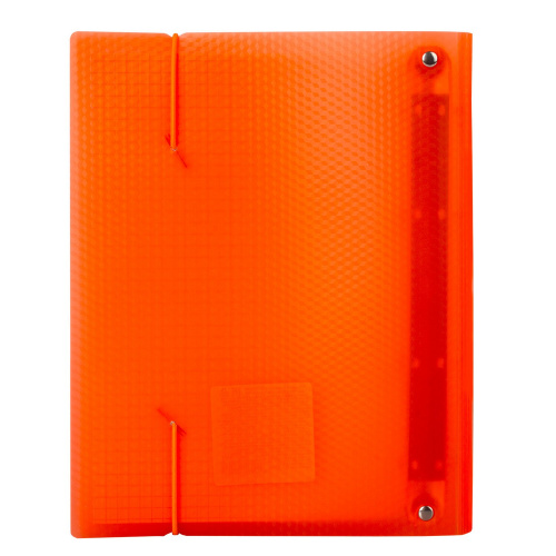 Тетрадь на кольцах BRAUBERG, А5, 175х220 мм, 120 л., пластик, клетка, с резинкой, оранжевая фото 10