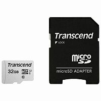 Карта памяти TRANSCEND UHS-I U3, 95 Мб/сек, адаптер, microSDHC 32 GB