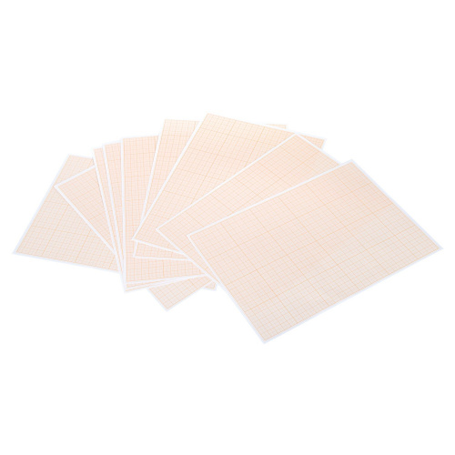 Бумага масштабно-координатная (миллиметровая), папка А4, оранжевая, 10 листов, 65 г/м2 фото 5