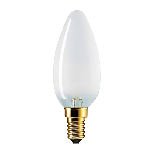 Лампа накаливания PHILIPS B35, 60 Вт, колба 35 мм, цоколь E14, свечеобразная, матовая