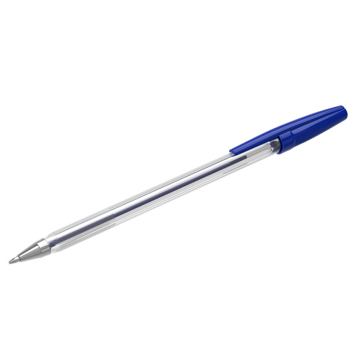 Ручка шариковая BRAUBERG "M-500 CLASSIC", корпус прозрачный, линия письма 0,35 мм, синяя фото 4