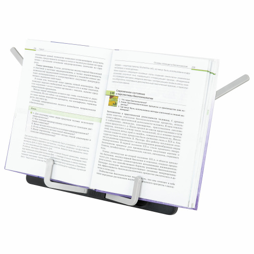 Подставка для книг и учебников BRAUBERG Black, регулируемый угол наклона, прочный ABS-пластик, 238062 фото 10