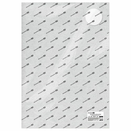 Бумага для акварели BRAUBERG ART PREMIERE, 300 г/м2 560x760 мм крупное зерно, 10 листов фото 4