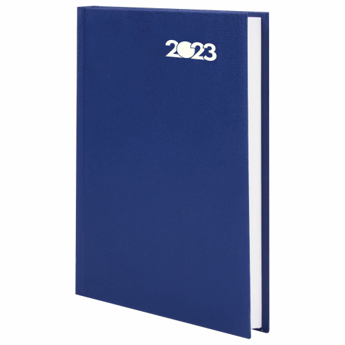 Ежедневник датированный на 2023 STAFF, 145х215 мм, А5, обложка бумвинил, синий