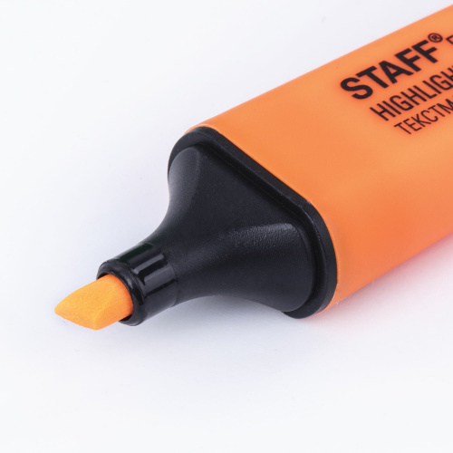 Текстовыделитель STAFF "EVERYDAY", скошенный наконечник, 1-5 мм, оранжевый фото 2