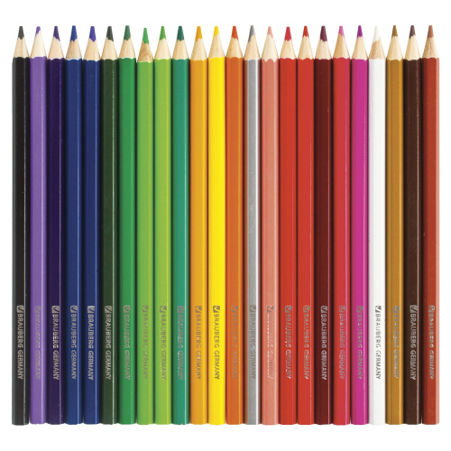 Карандаши цветные BRAUBERG "Морские легенды", 24 цвета, заточенные, картонная упаковка фото 2