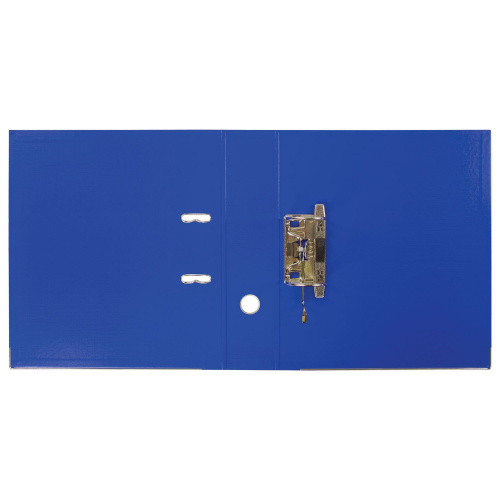 Папка-регистратор BRAUBERG "EXTRA", 75 мм, синяя, двустороннее покрытие пластик, металлич уголок фото 2