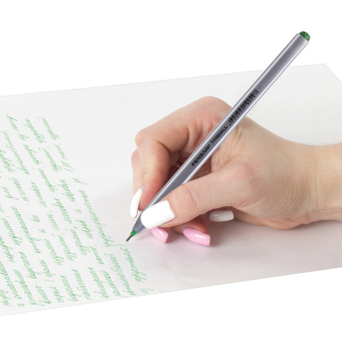 Ручка шариковая масляная PENSAN "Triball", трехгранная, линия письма 0,5 мм, зеленая фото 9