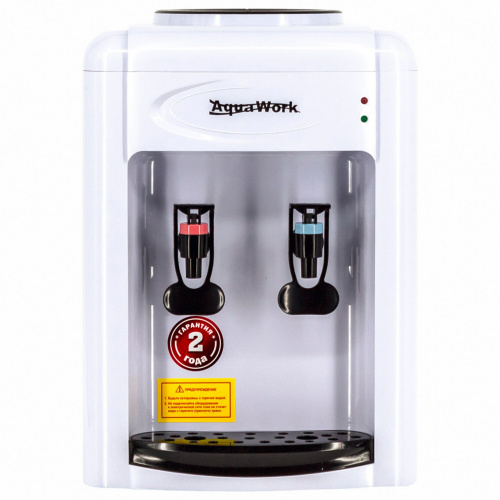 Кулер-водонагреватель AQUA WORK 0.7-TKR, настольный, 2 крана, белый/черный, без охлаждения фото 4